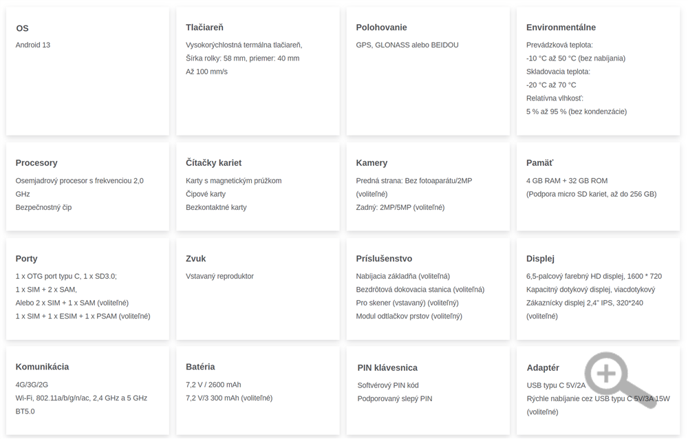All-in-one mobile parametre n92
