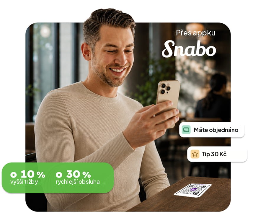 QR kód na stole - objednávky a platby z mobilu zákazníka