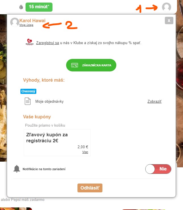 Profil užívateľa Profil užívateľa